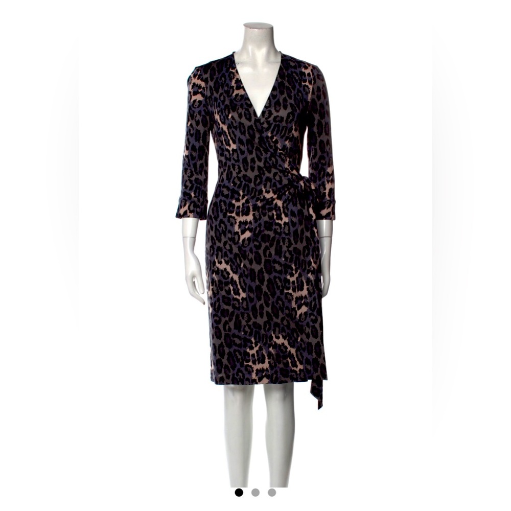 DVF mid length silk wrap dress - excellent condition